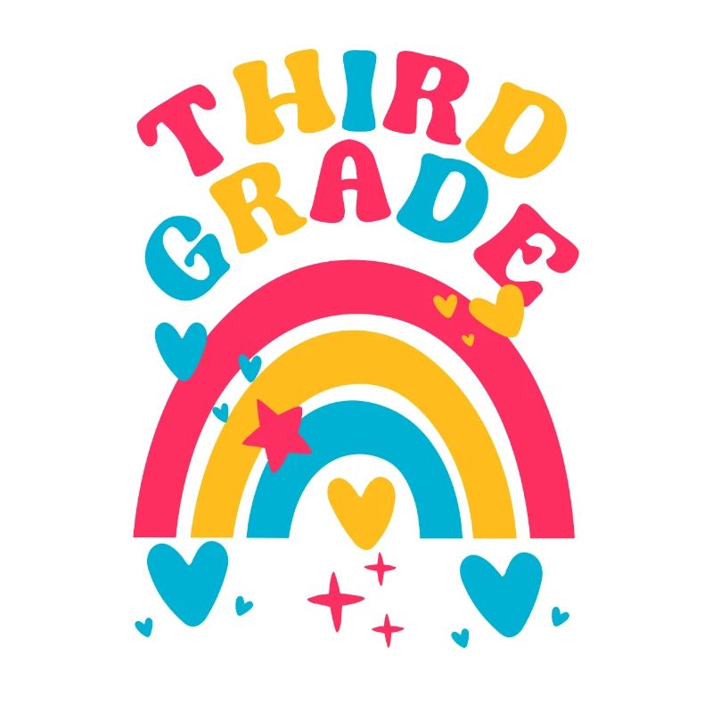 Third Grade 3rd Rainbow Teacher Student 100 Day