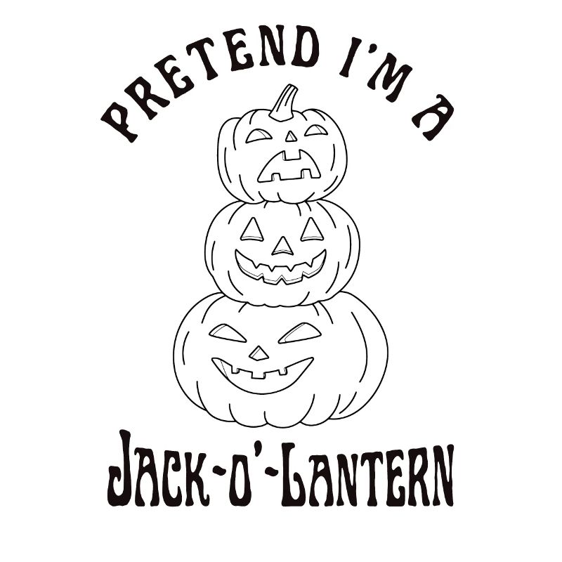 Pretend I'm a Jack O Lantern Face Pumpkin Lazy