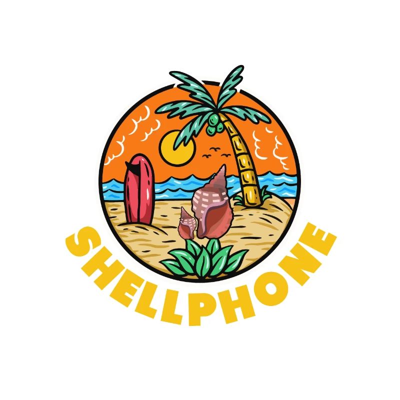 Appelez-moi sur le Shellphone Beach Vacation Men