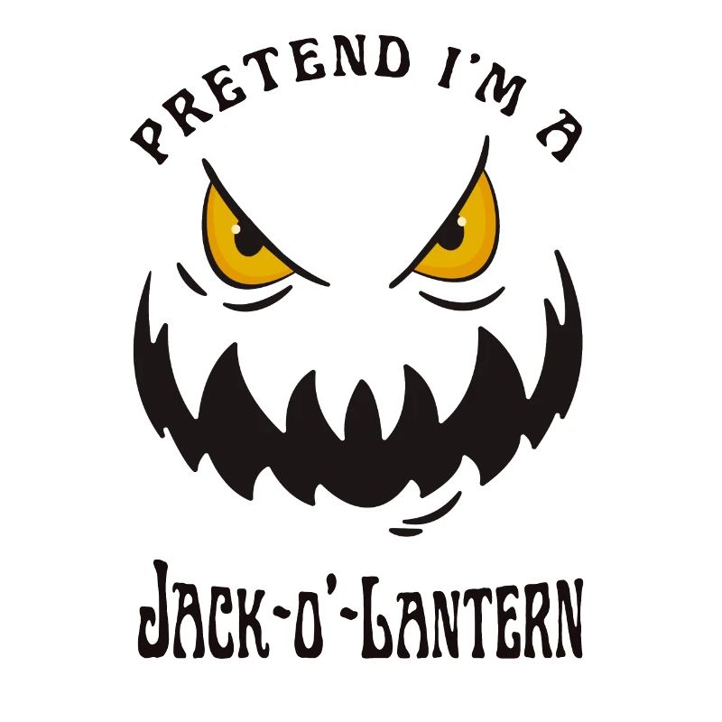 Pretend I'm a Jack O Lantern Face Pumpkin Lazy