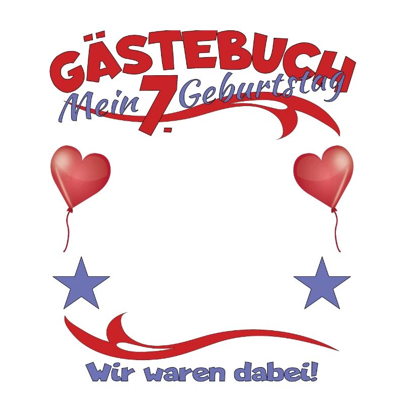 7. Geburtstag Junge & Mädchen Gästebuch