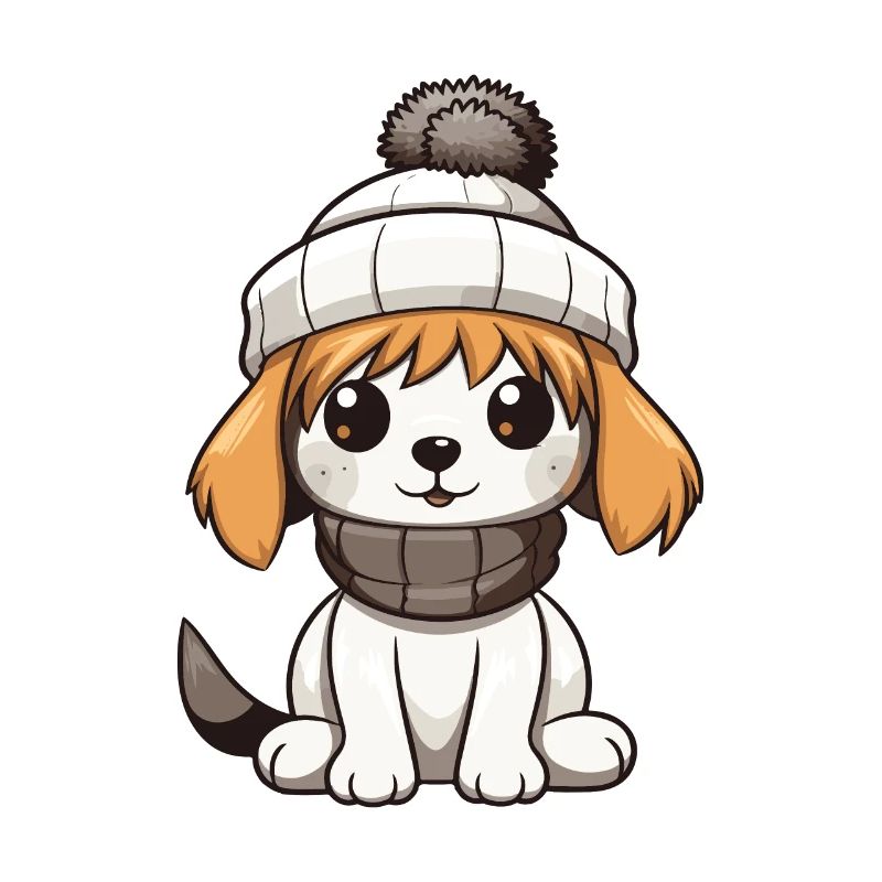 Hund Winter Comic