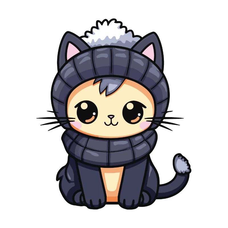 Katze Winter Comic