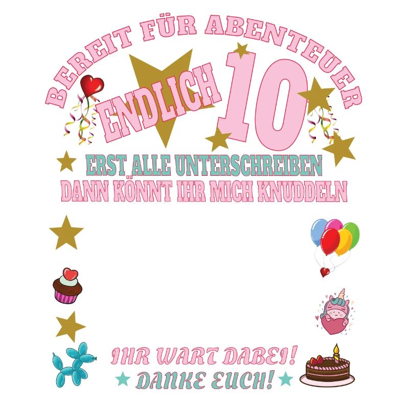 10. Geburtstag Mädchen & Junge Gästebuch