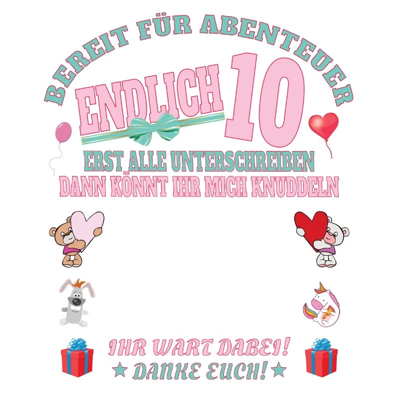 10. Geburtstag Mädchen & Junge Gästebuch