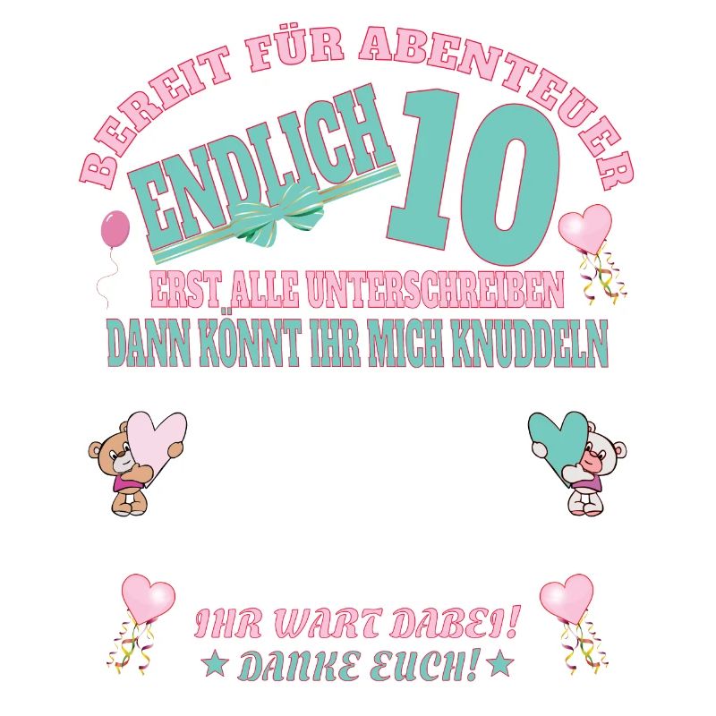 10. Geburtstag Mädchen & Junge Gästebuch