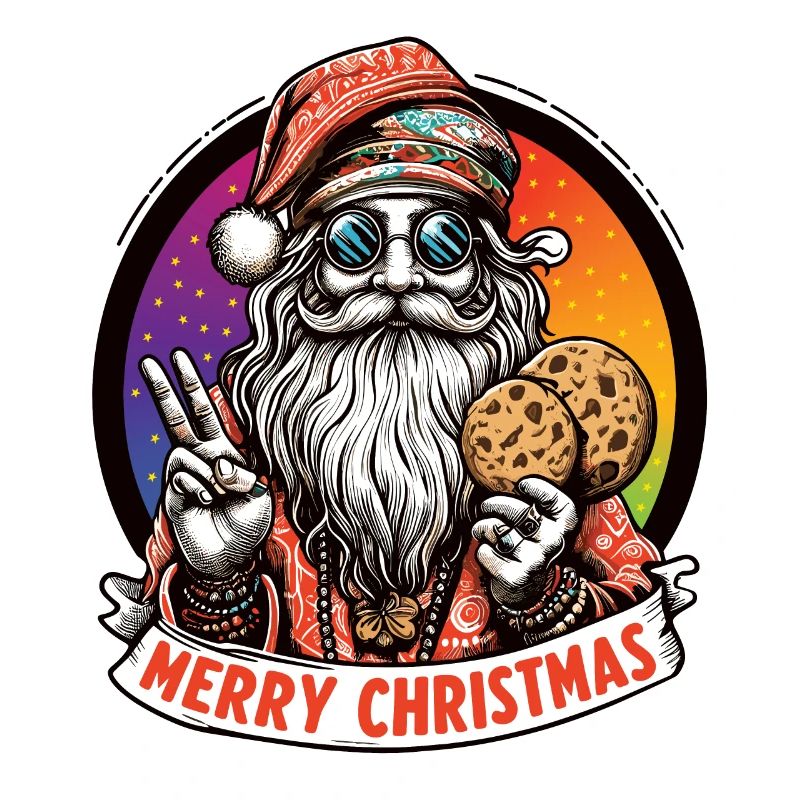 Weihnachtsmann-Hippie