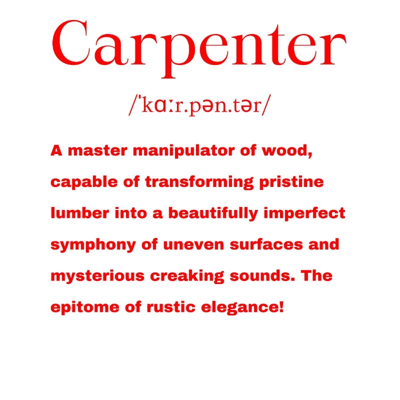 Carpenter Carpenter Carpenter Saying