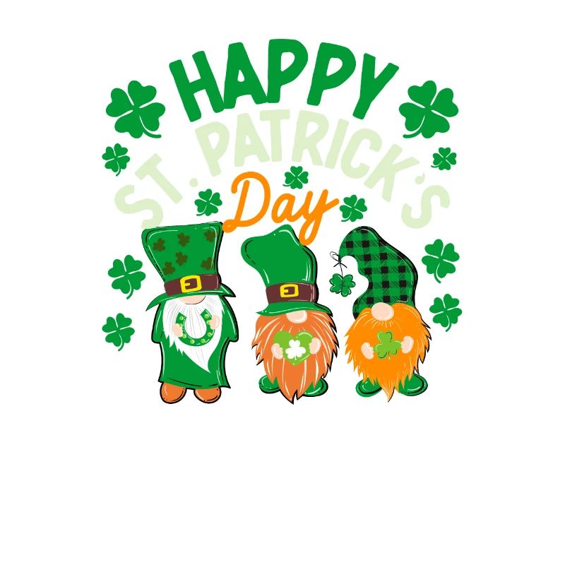 Three Gnomes Irish Shamrock St Patrick's Day Lucky