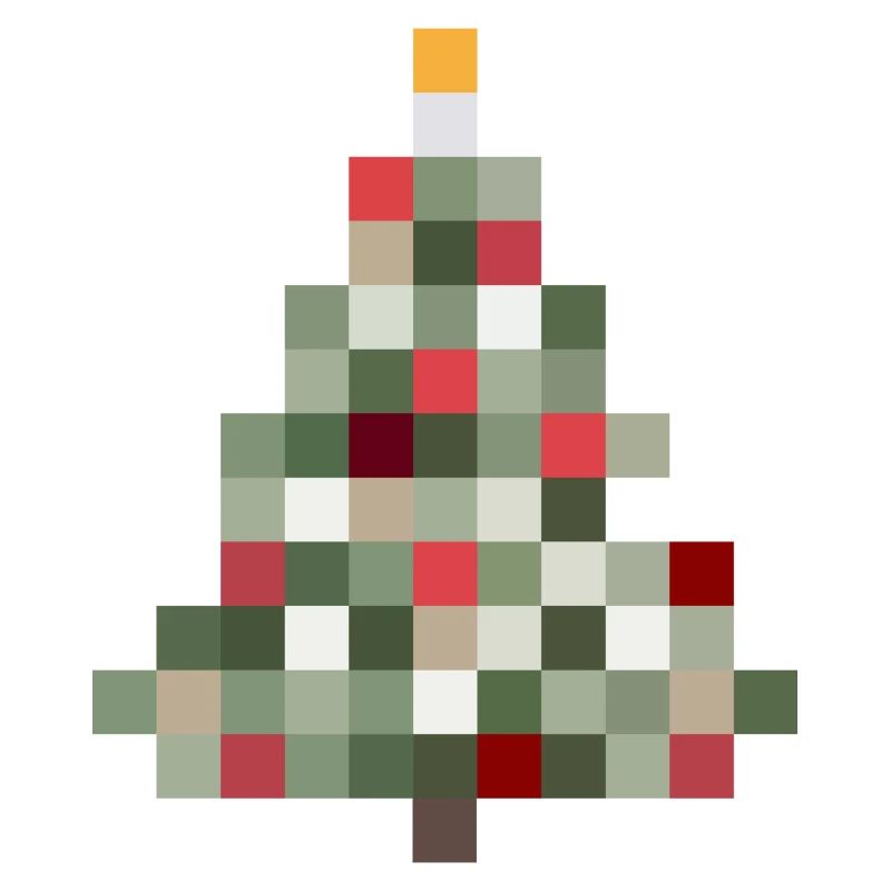 Arbre de Noël rétro 8 bits Noël