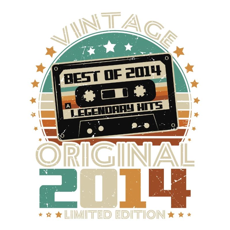 Original 2014 Vintage Retro Jubiläumsgeschenk