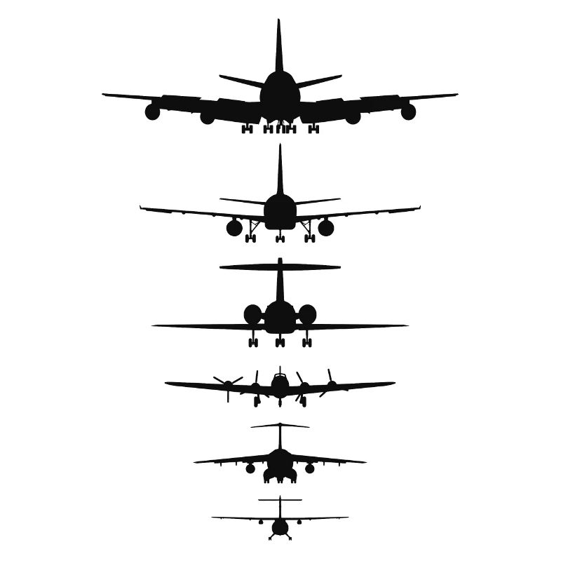 Airplanes Silhouette for Flight Instructor, Pilot