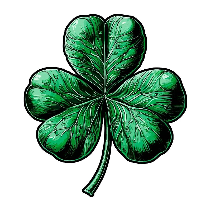 Green three-leaf clover