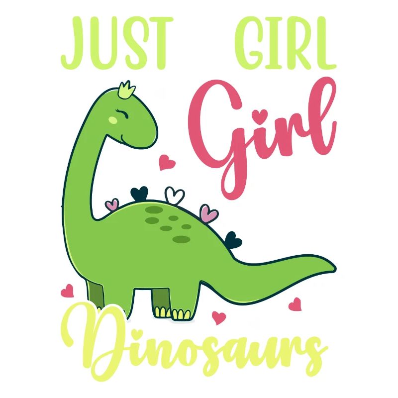 einfach ein Mädchen, das Dinosaurier liebt