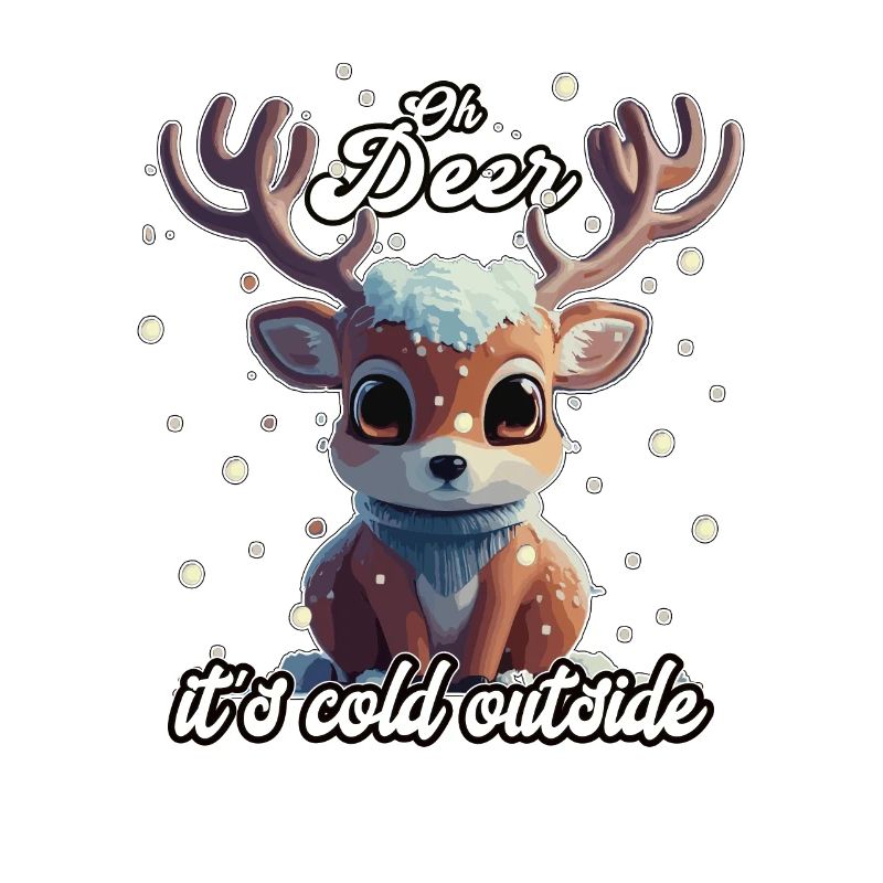 Cute cute deer in winter gift