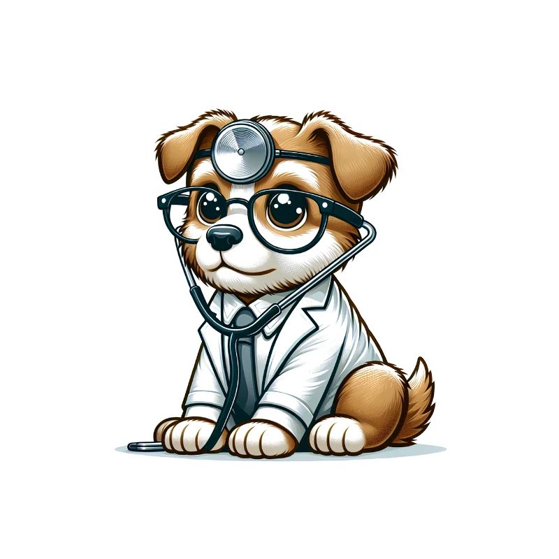 Médecin de chien mignon