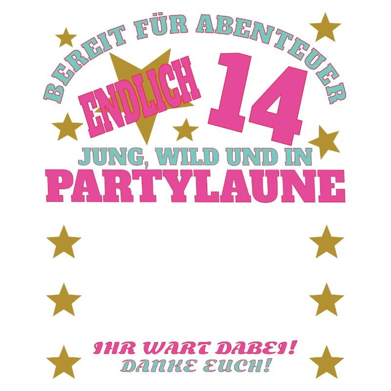 14. Geburtstag Mädchen & Junge Gästebuch