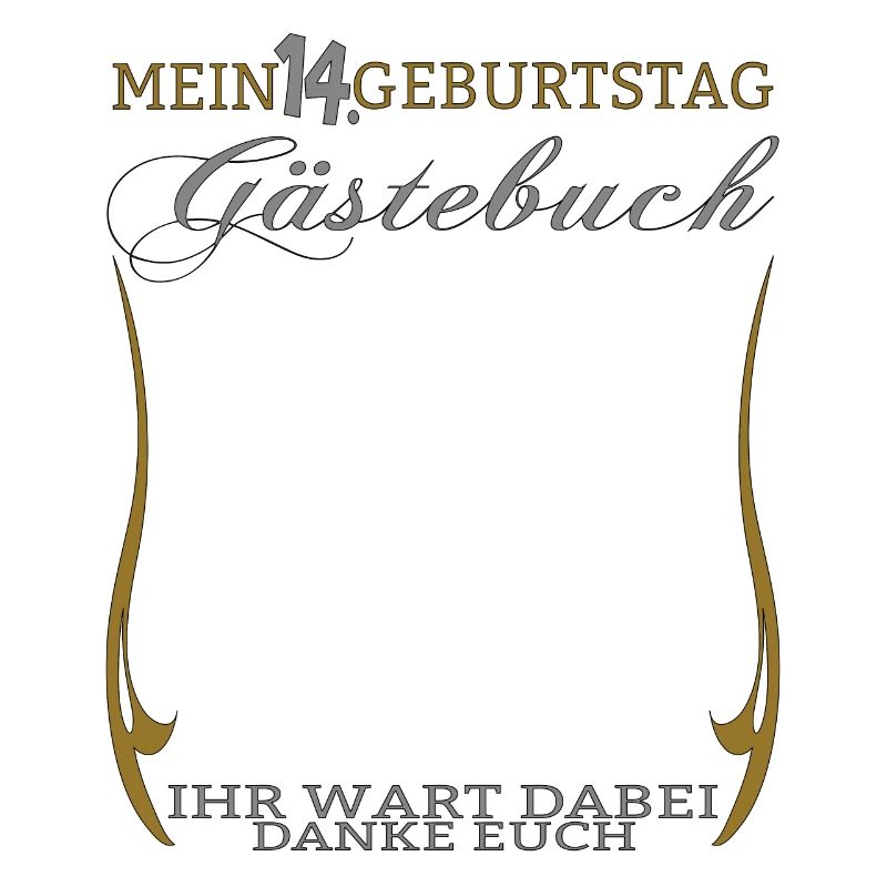 14. Geburtstag Mädchen & Junge Gästebuch