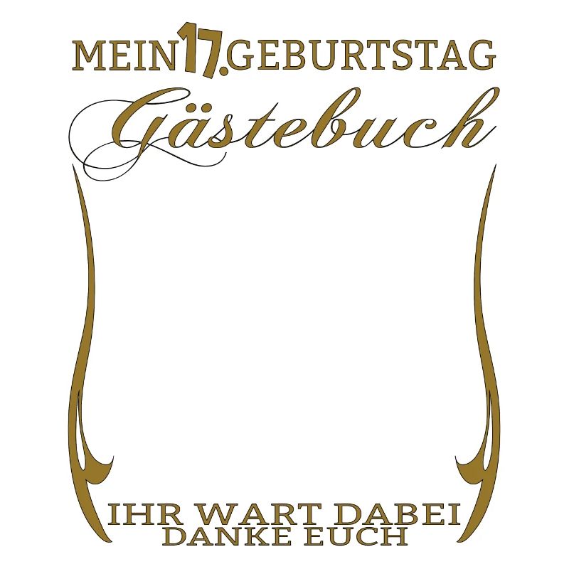 17. Geburtstag Mädchen & Junge Gästebuch