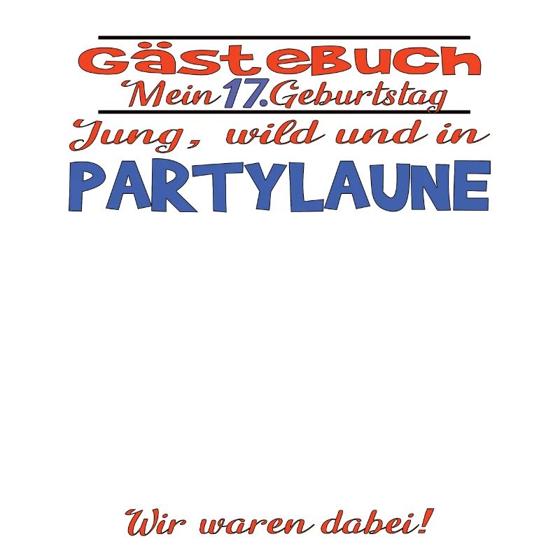 17. Geburtstag Mädchen & Junge Gästebuch