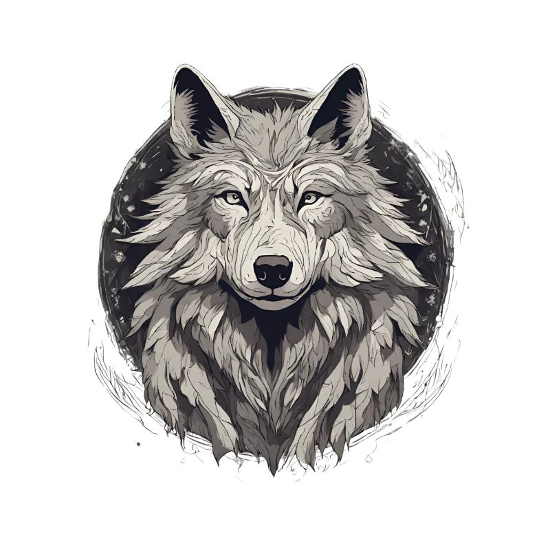 Mystical Wolf Head