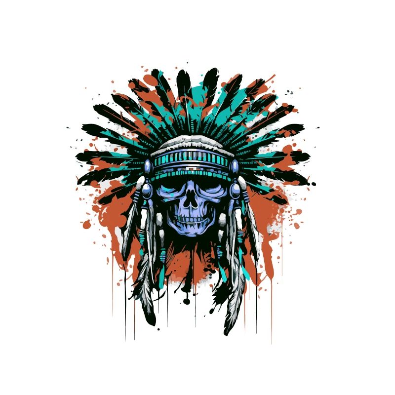 Apache Crâne Indien Coloré