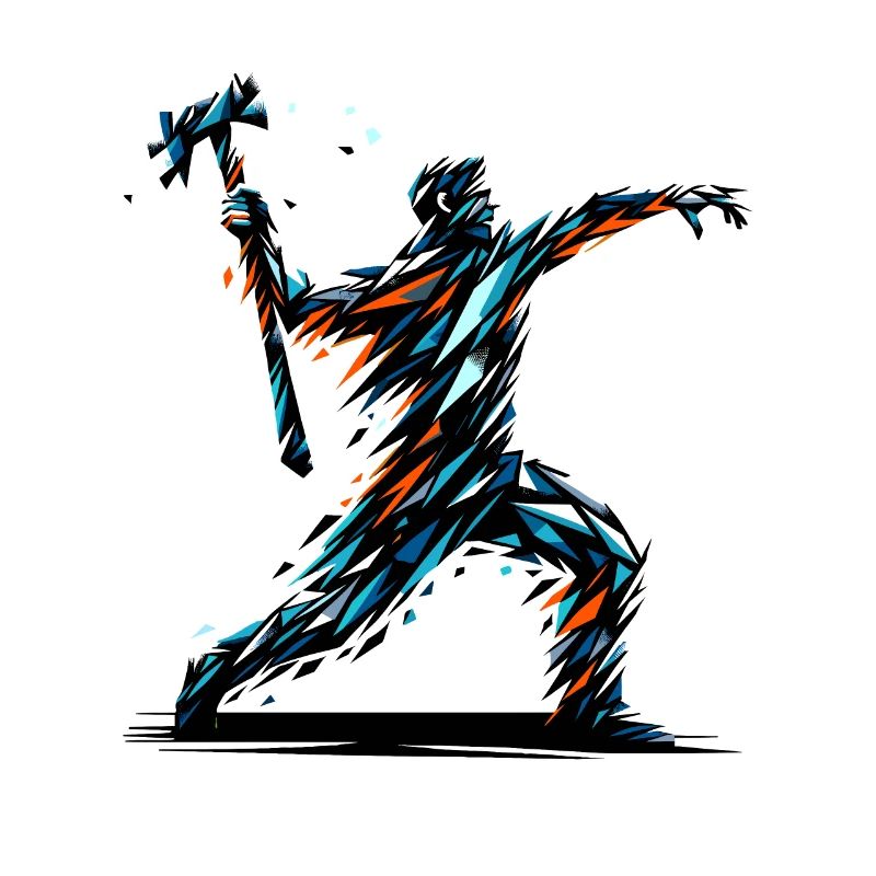 Polygon Art Axt Werfen Beil Werfer Äxte