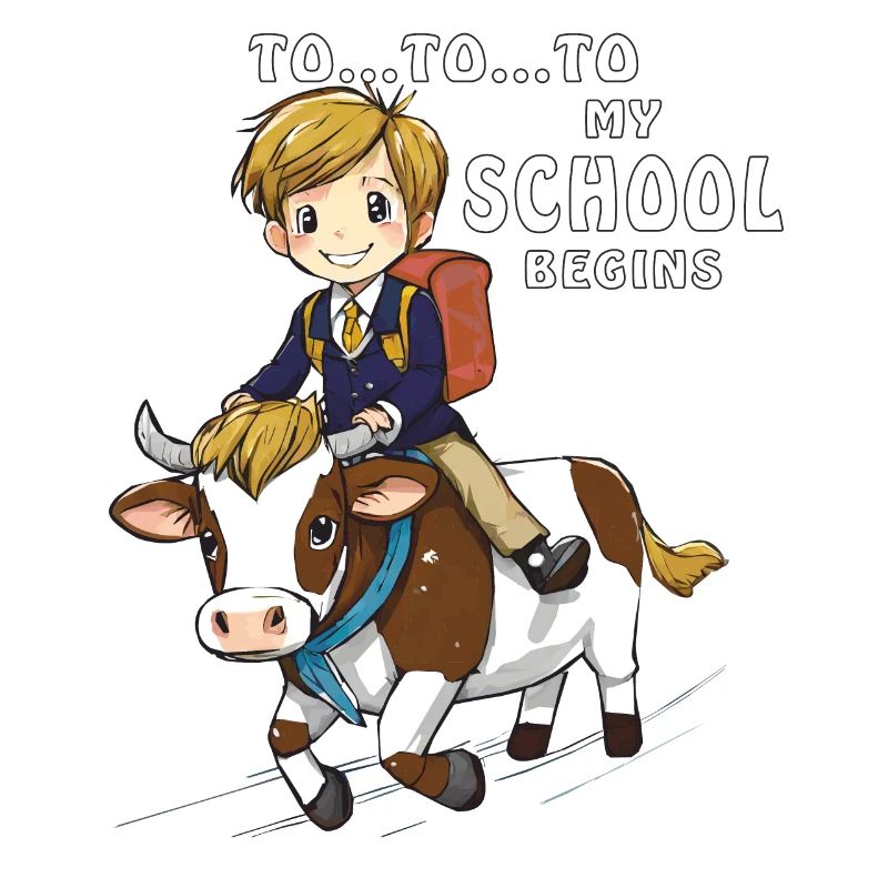 ÉCOLIER VACHE À... À... À MON ÉCOLE COMMENCE