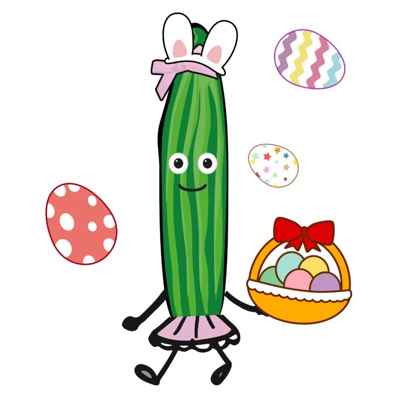 Concombre, Pâques, lapin de Pâques, oeufs de Pâques, lapin