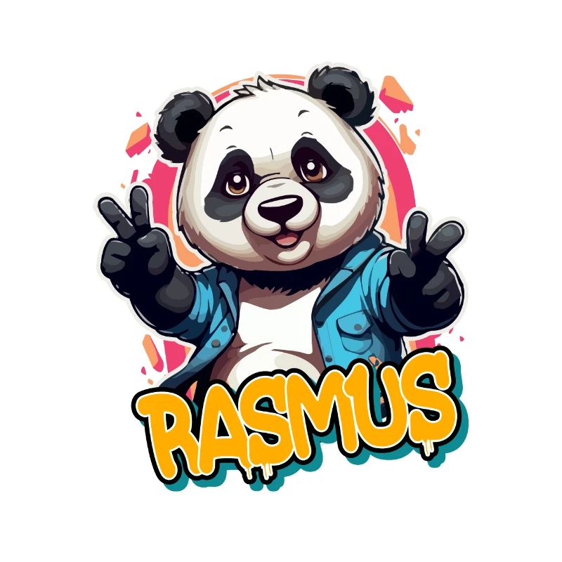 RASMUS - Handsome boy name with cool panda