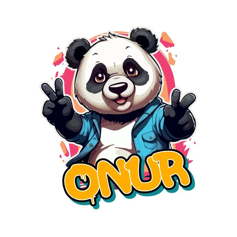 ONUR - Beau nom de garçon avec Cool Panda
