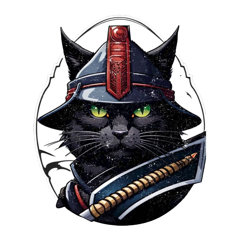 chat ninja - chaton samourai