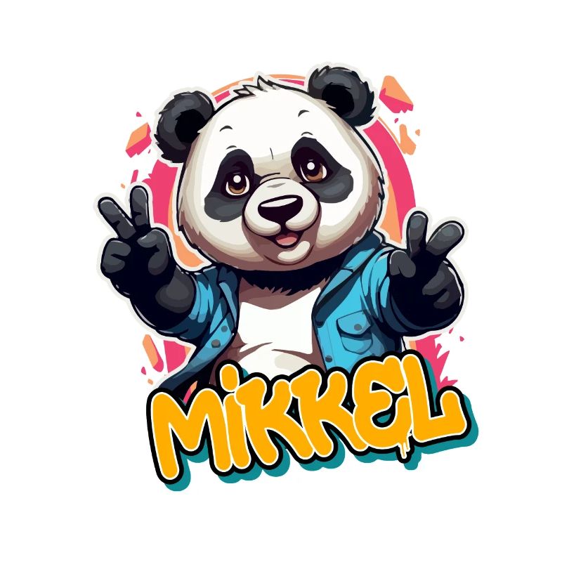 MIKKEL - Beau nom de garçon avec Cool Panda