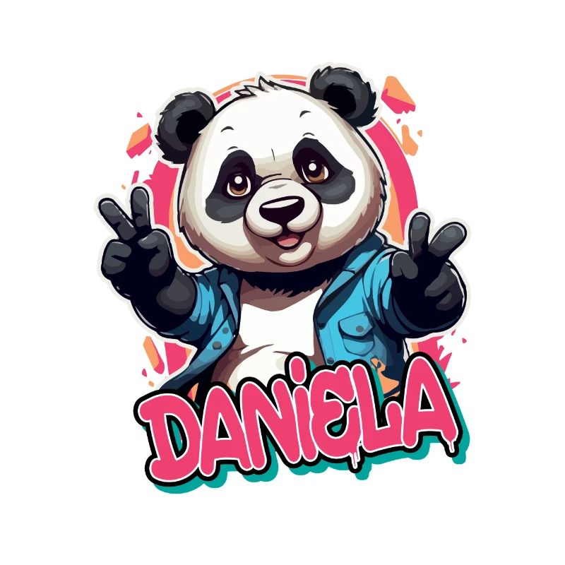DANIELA - Schöner Mädchen Name mit coolem Panda
