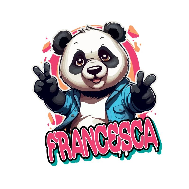 FRANCESCA - Schöner Mädchen Name mit coolem Panda
