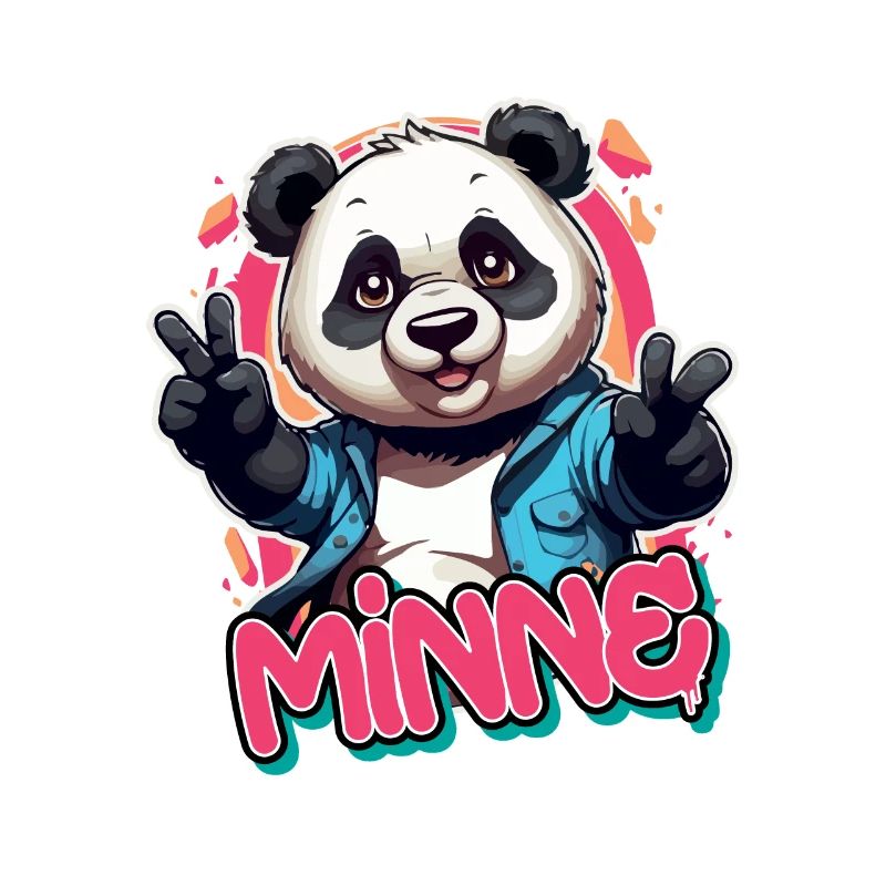 MINNE - Schöner Mädchen Name mit coolem Panda