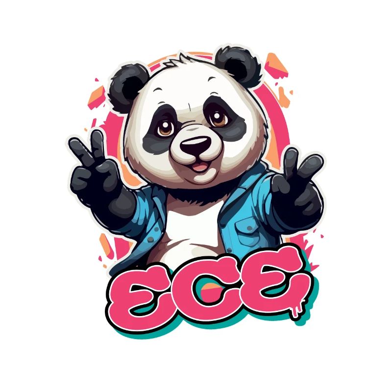 ECE - Schöner Mädchen Name mit coolem Panda
