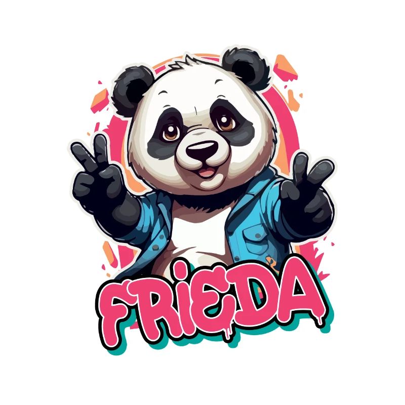 FRIEDA - Schöner Mädchen Name mit coolem Panda