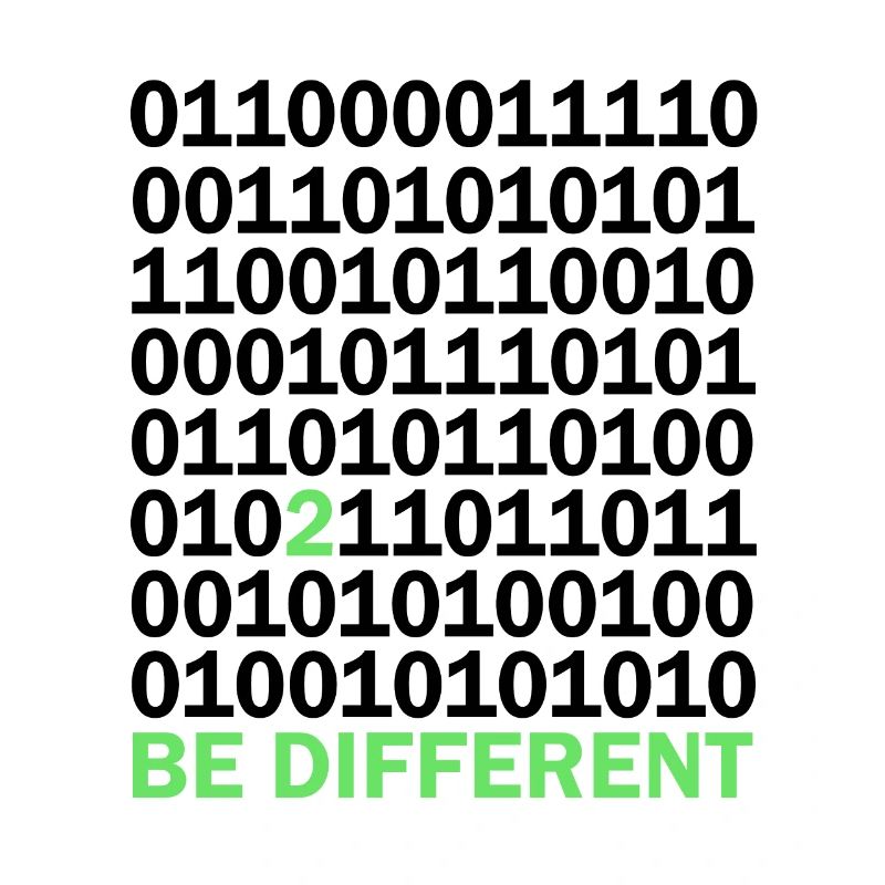 Cadeau Be Different Binary Code Nerd