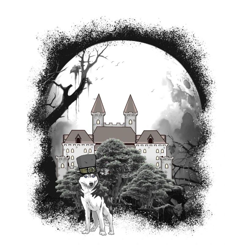 Mittelalter Schloss Wald Wölfe Märchen Wehrwolf