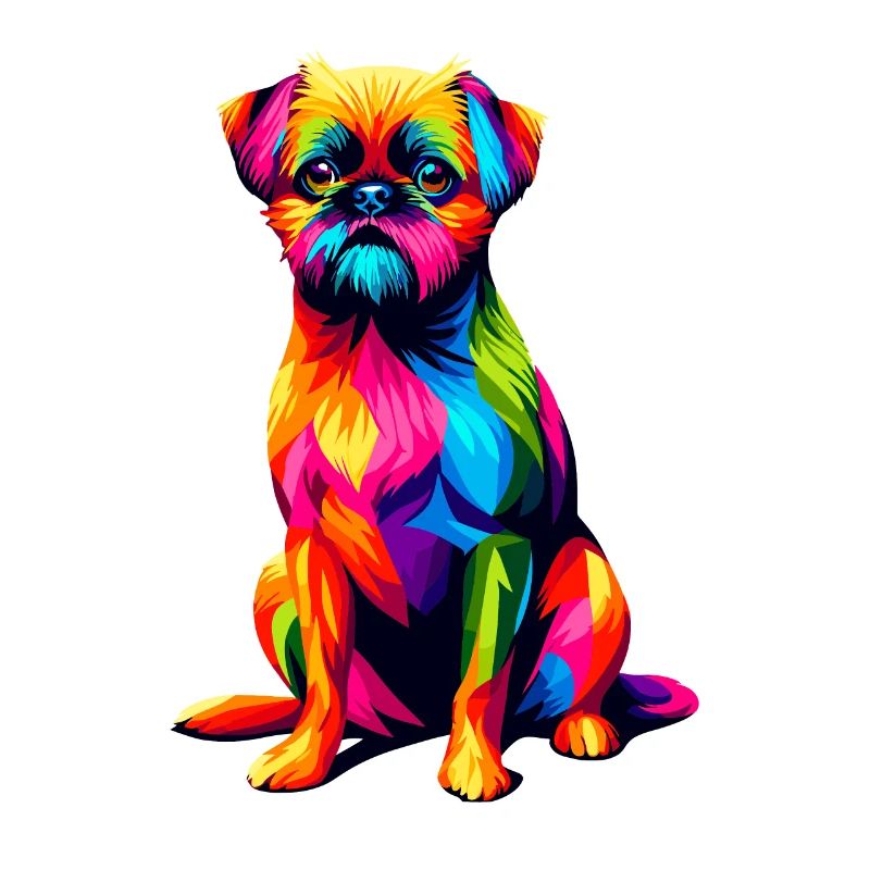 Pop Art Coloré Bruxelles Griffon Griffon