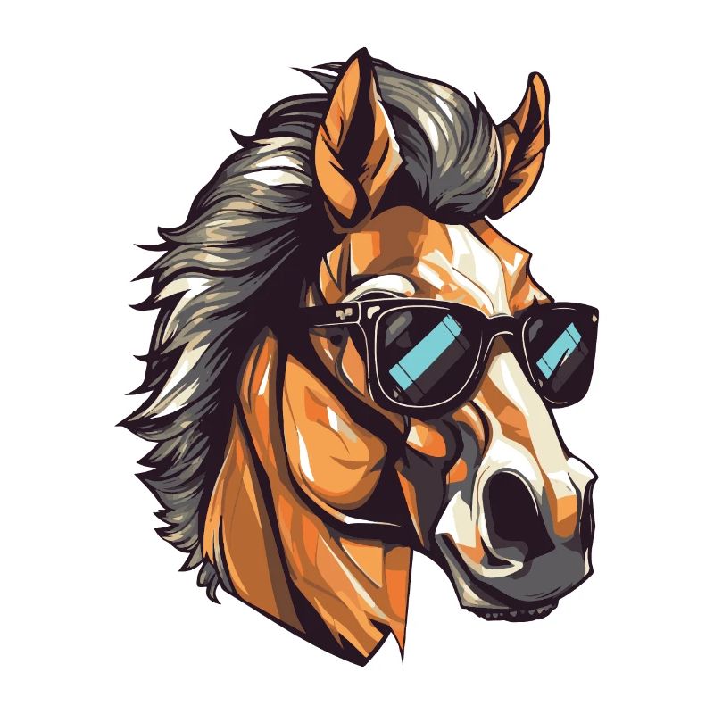 Pferd Hipster Cool Party