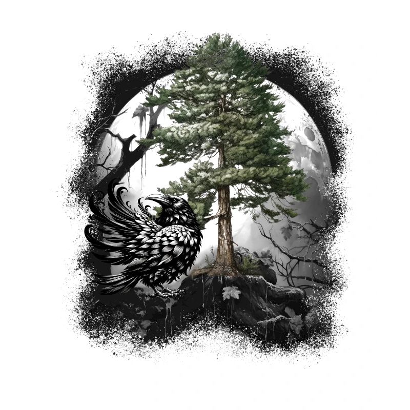 Wald Rabe Raben Krähe Krähen Waldbewohner Dark