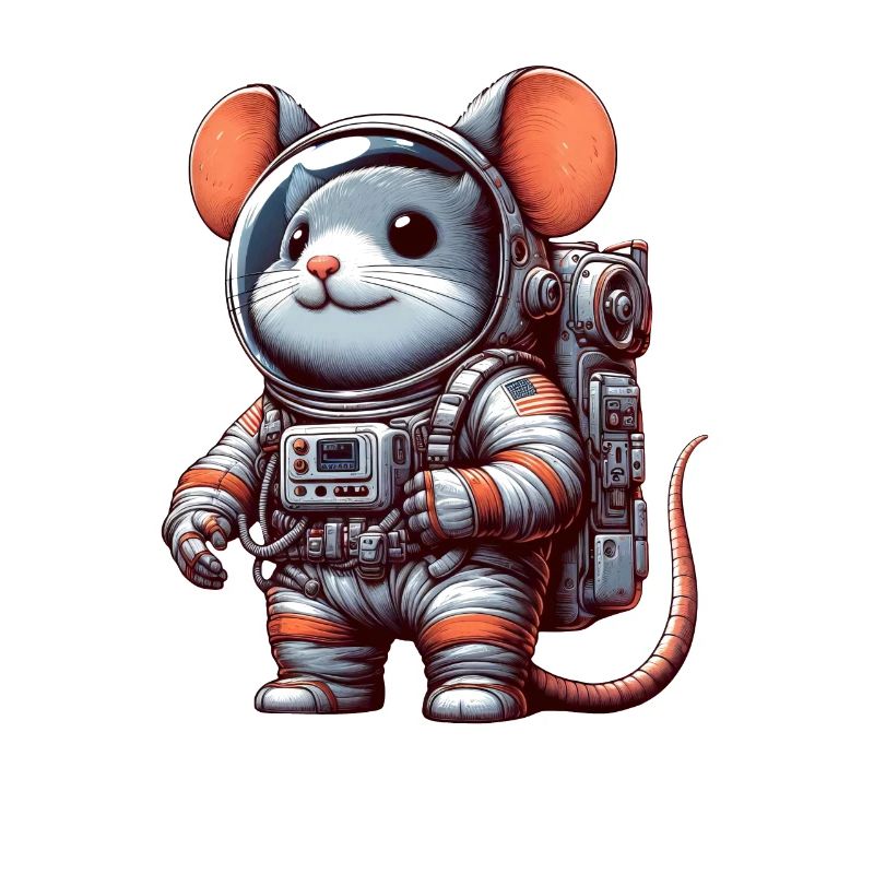 Mouse Astronaut Space Universe Sci-Fi