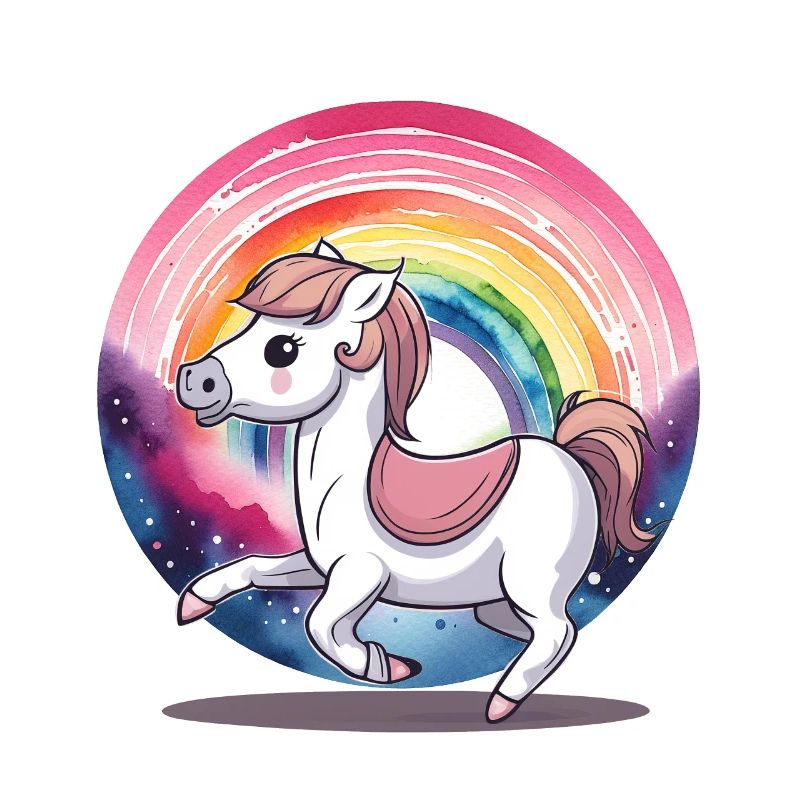 Regenbogen Pferd Pferde Kind Kinder Pony