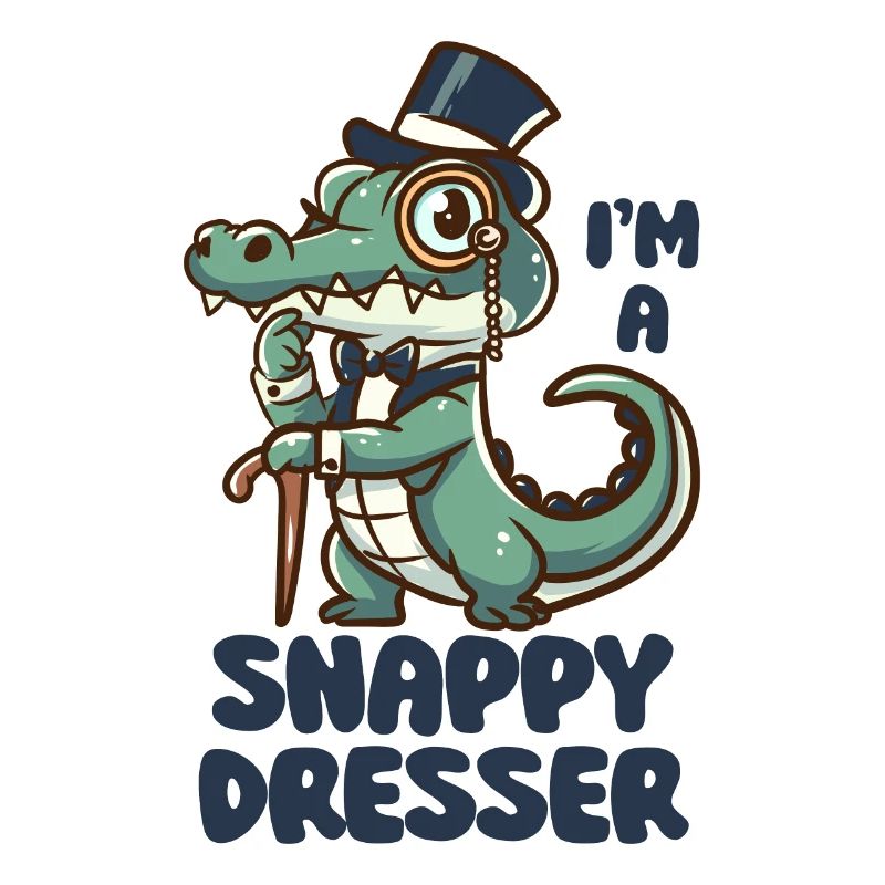Je suis une commode Snappy - Jeu de mots sur le crocodile mignon