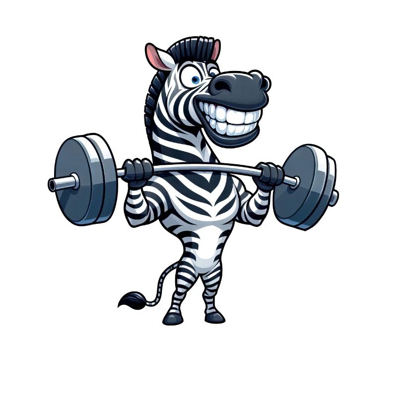 Zebra Dumbbell Weight Weightlifting Workout Strong