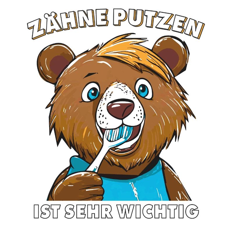 BEAR BRUSHING TEETH IS VERY IMPORTANT
