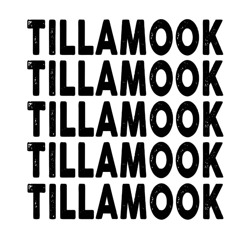 Tillamook County Oregon Rainbow Text Design