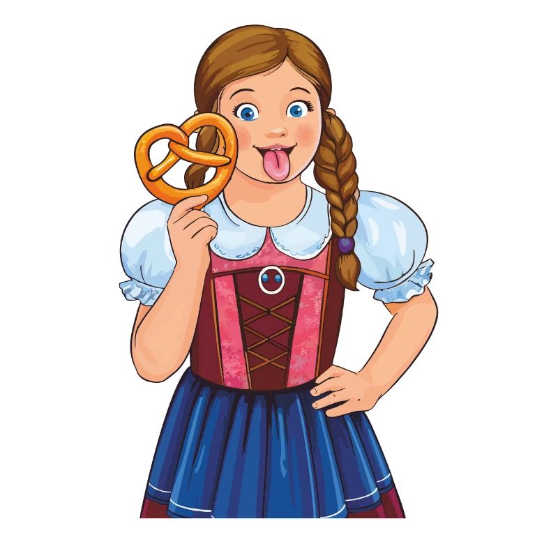 MÄDCHEN DIRNDL BREZEL